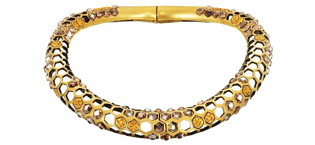 Alexander McQueen SS13 jewellery collection HONEYCOMB CHOKER